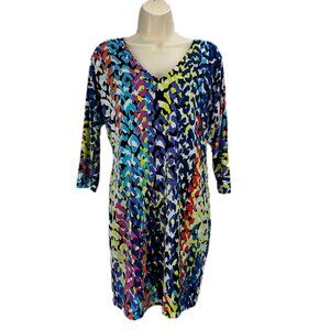TRINA TURK dress 3/4 sleeve v-neck pullover - SZ 4